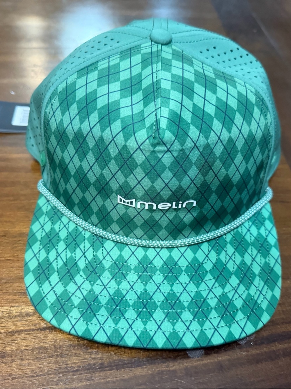 Melin Green Argyle Hat melin hat limited edition size large brand new hydro